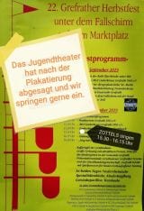 Ankündigung Zottels singen beim Herbstfest in Grefrath